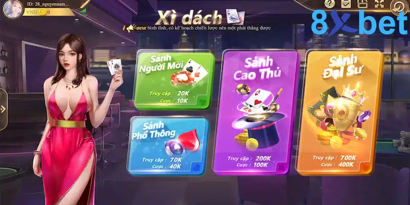 Chơi game đánh bài miễn phí trực tuyến thỏa đam mê tại 8xbet Game đánh bài online Xì dách